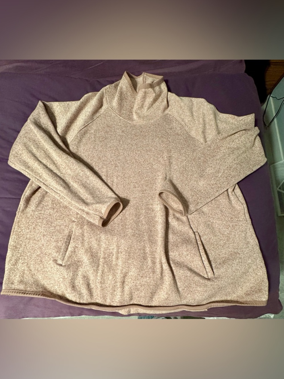 tek gear light pink Marled Cowl Pullover Sweater